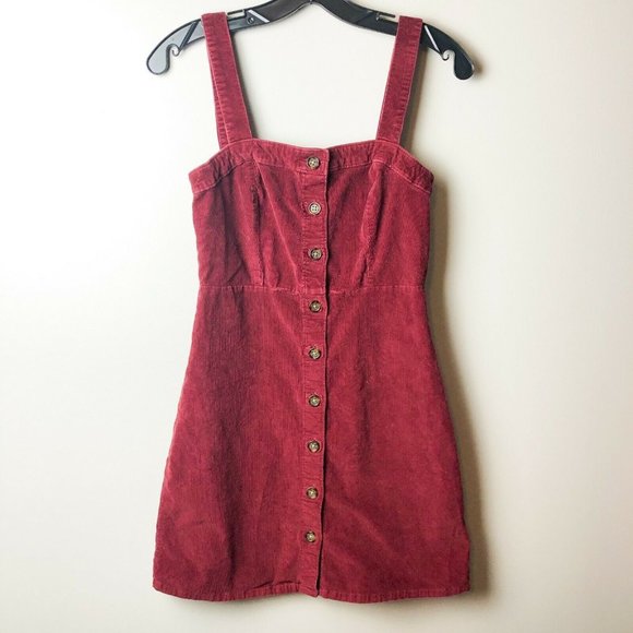 Hollister Dresses & Skirts - Hollister Corduroy Button Down Square Neck Dress